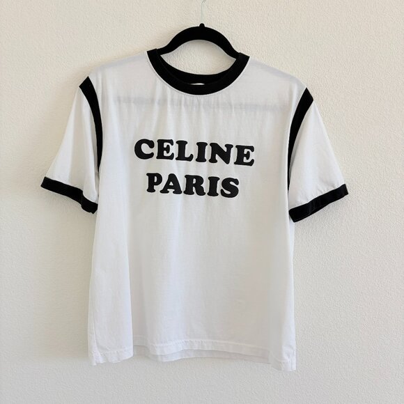 White/Black T-Shirt Womens Medium 100% Cotton Designer Inspired - Picture 1 of 11